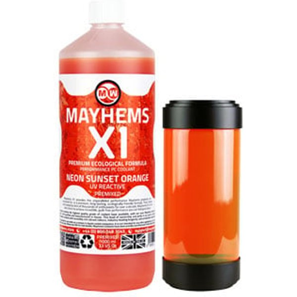 Mayhems X1 Orange Neon Sunset UV Reactive Premixed Fluid - 1L