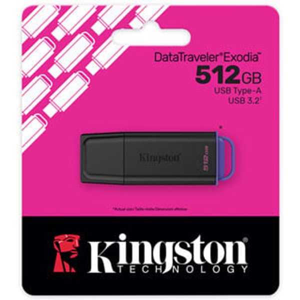 Kingston DataTraveler Exodia 512GB USB 3.2 Gen 1 Flash Drive