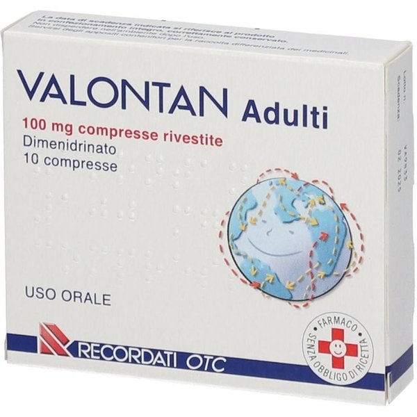 Valontan Adulti 100Mg Previene E Allevia La Nausea, 10 Compresse-image