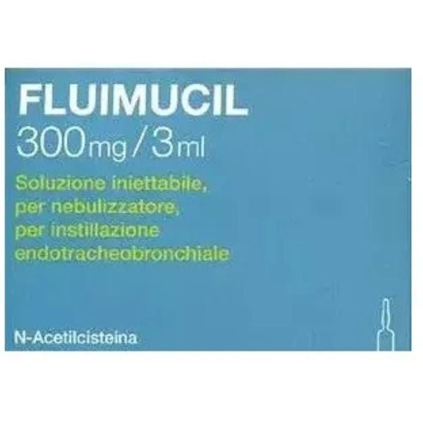 Zambon Fluimucil 300Mg/3Ml N-Acetilcisteina Soluzione Per Nebulizzatore Mucolitico, 20 Fiale-image