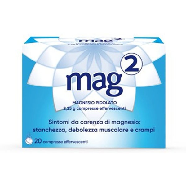 Mag 2 2,25G Magnesio Pidolato Per Stati Carenziali Di Magnesio, 20 Compresse Effervescenti-image