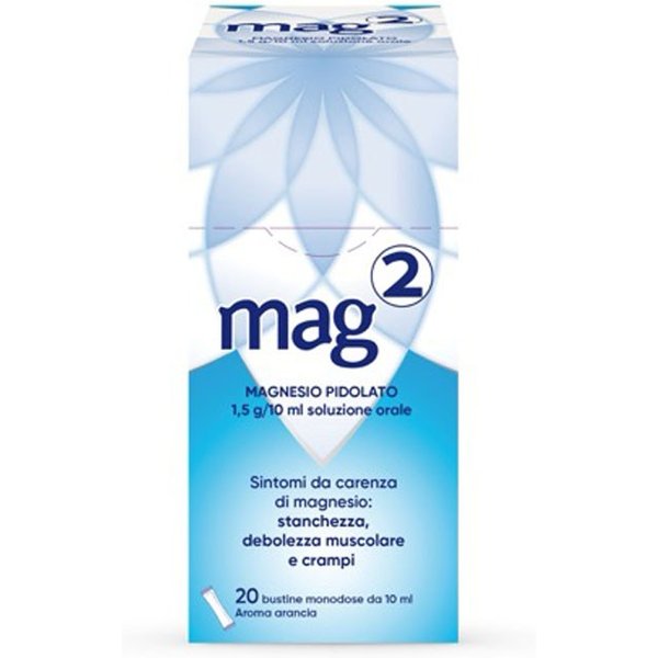 Mag 2 1,5G/10Ml Magnesio Pidolato Per Stati Carenziali Di Magnesio, 20 Bustine-image