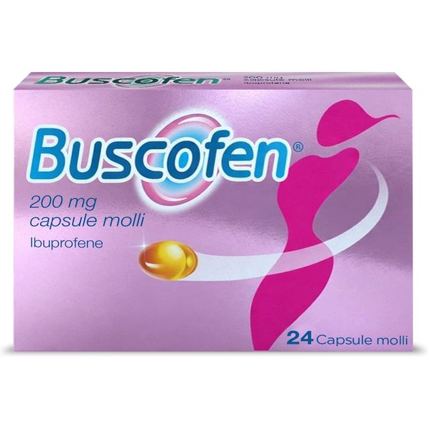 Buscofen 200Mg Con Ibuprofene Analgesico Contro I Dolori Da Ciclo, 24 Capsule Molli-image