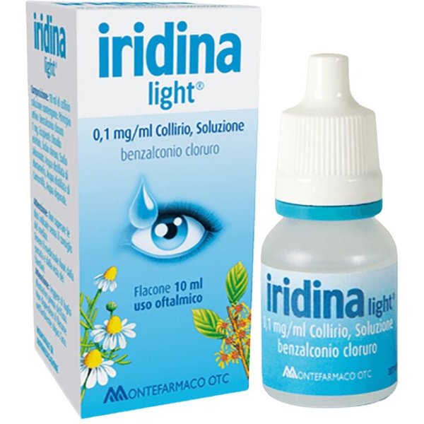 Iridina Light Collirio 0,1Ml/Ml Benzalconio Cloruro Disinfezione Mucosa Oculare, 10Ml-image
