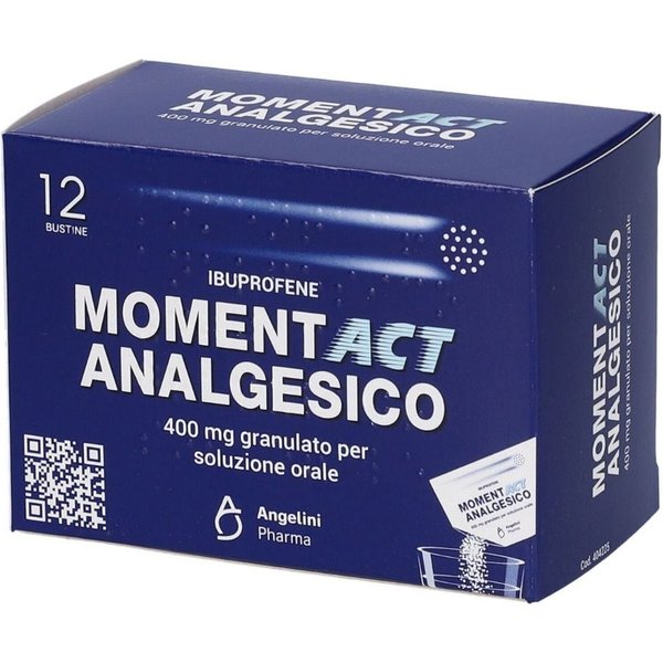Angelini Momentact Analgesico 400Mg Ibuprofene Granulato Per Soluzione Orale, 12 Bustine-image