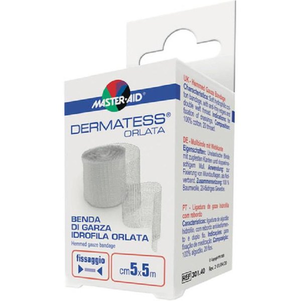 Master-Aid Dermatess Benda Di Garza Idrofila Orlata Cm 5 X 5 M 1 Pezzo-image