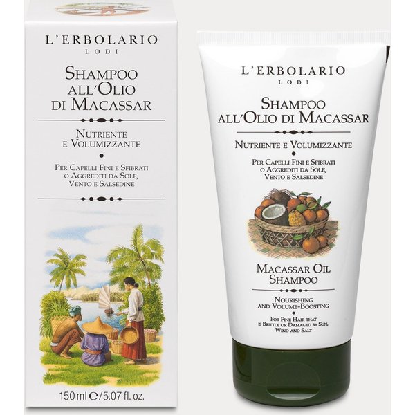 L'Erbolario Shampoo All'olio Di Macassar Nutriente E Volumizzante Per I Capelli, 150 Ml-image