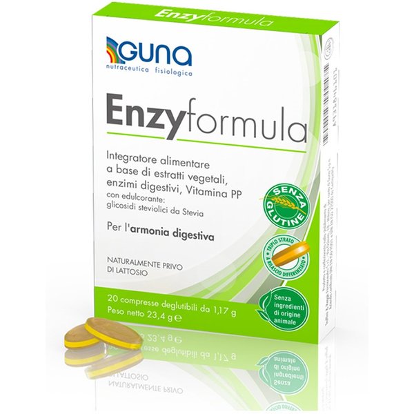 Guna Enzyformula Integratore Funzione Digestiva, 20 Compresse-image