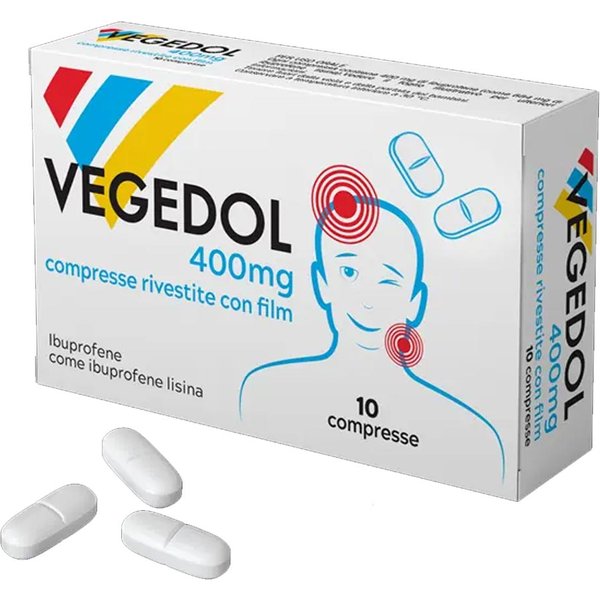 Pietrasanta Pharma Vegedol 400Mg Ibuprofene Antinfiammatorio, 10 Compresse-image