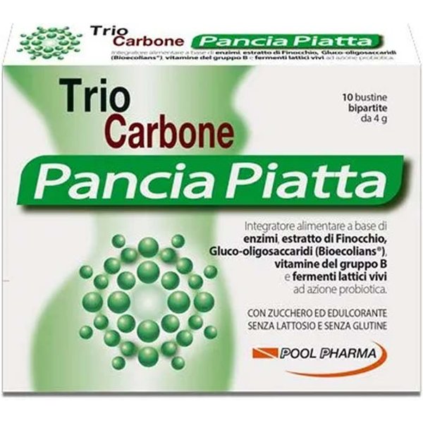 Pool Pharm Triocarbone - Pancia Piatta Integratore, 10 Bustine Bipartite-image