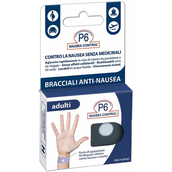 Consulteam P6 Nausea Control Bracciali Anti-Nausea Adulti, 2 Pezzi-image