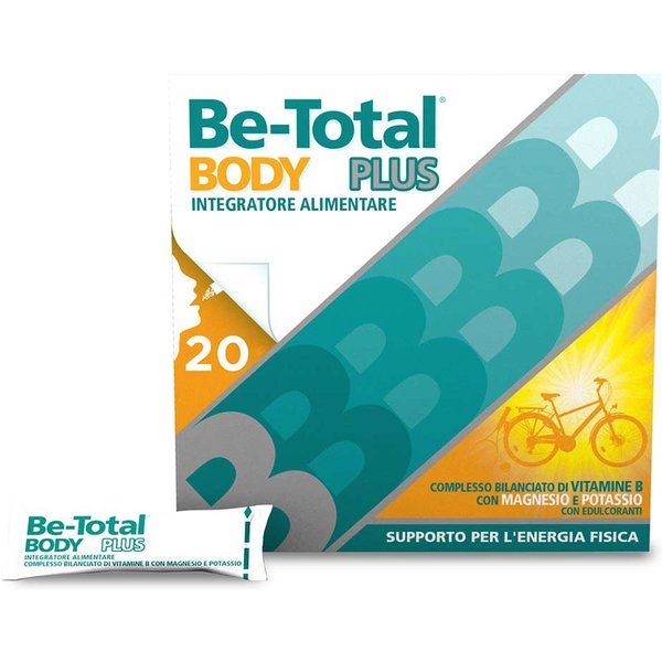 Be-Total Body Plus Integratore Vitamina B Magnesio Potassio Adulti, 20 Bustine-image