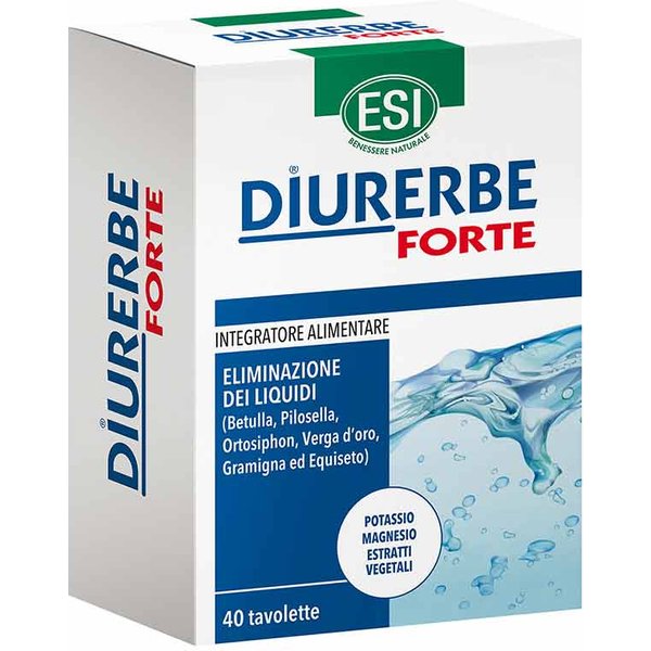 Esi Diurerbe Forte - Integratore Alimentare Diuretico E Drenante, 40 Tavolette-image