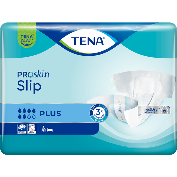 Tena Proskin Slip Plus - Pannolone Assorbente Per L'incontinenza Urinaria Taglia L, 30 Pannoloni-image