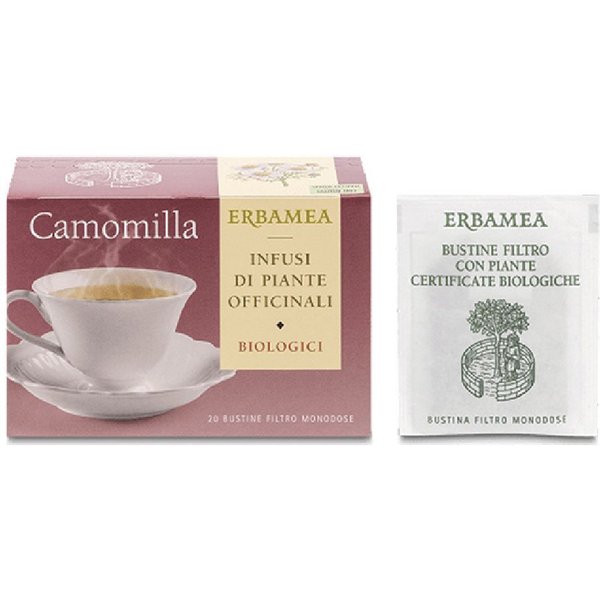 Erbamea Camomilla - Infuso Biologico Ad Azione Rilassante Per L'insonnia, 20 Bustine Filtro-image