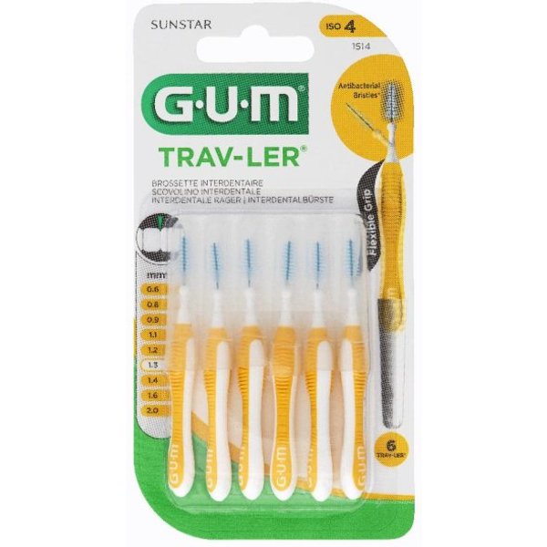 Gum Trav Ler 1514 Scovolino Interdentale 1.3 Mm 6 Pezzi-image