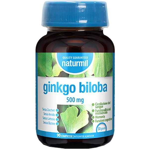 Dietmed Naturmil - Ginkgo Biloba 500Mg Integratore Alimentare, 90 Compresse-image
