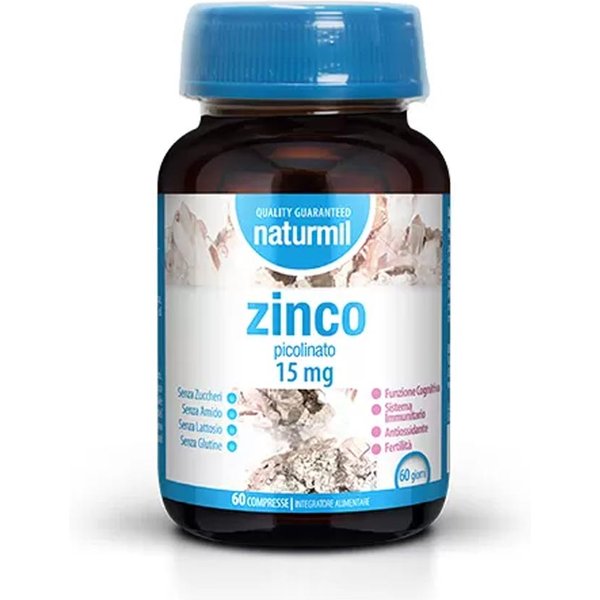 Dietmed Naturmil - Zinco Picolinato 15Mg Integratore Alimentare, 60 Compresse-image