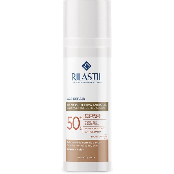 Rilastil Age Repair Crema Protettiva Antirughe SPF50+ Colorata, 50Ml-image