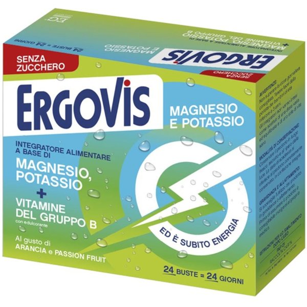 Eg Ergovis - Magnesio Potassio Vitamine B Integratore Senza Zucchero, 24 Bustine-image