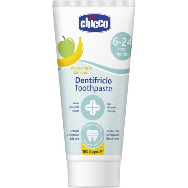 Chicco Dentifricio Mela Banana Con Fluoro 6-24 Mesi, 50Ml-image