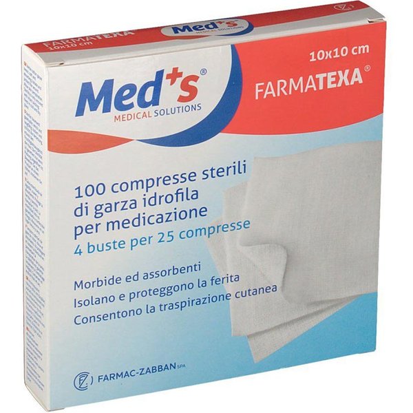 Med's Farmatexa - Garza Compressa 2/8 Sterile 10 X 10 Cm, 100 Pezzi-image