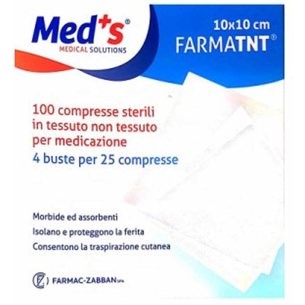 Med's Farmatnt - Garza Compressa In Tnt Misure 10 X 10 Cm, 100 Pezzi-image