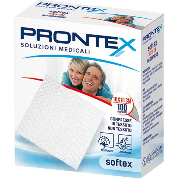 Prontex Softex Garza In Tessuto Non Tessuto 10 X 10 Cm, 100 Compresse Sterili-image