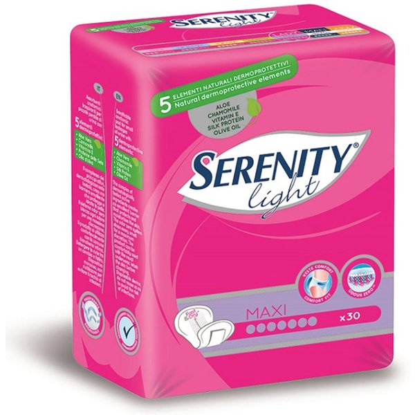 Serenity Light Lady - Maxi Assorbenti Anatomici Per Incontinenza, 30 Assorbenti-image