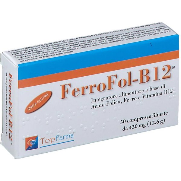 Topfarma Ferrofol B12 Integratore Alimentare, 30 Compresse-image