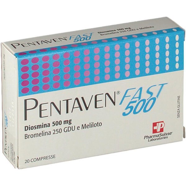 Pharmasuisse Laboratories Pentaven Fast 500 Integratore Alimentare, 20 Compresse-image