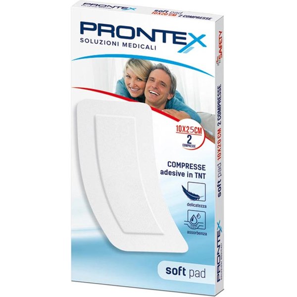 Prontex Soft Pad - Medicazione Sterile Autoadesiva 10X25Cm, 2 Medicazioni-image