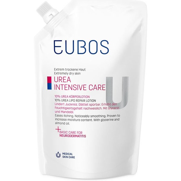 Eubos Urea - Lipo Repair Lotion 10% Emulsione Lenitiva Intensiva Ricarica, 400Ml-image