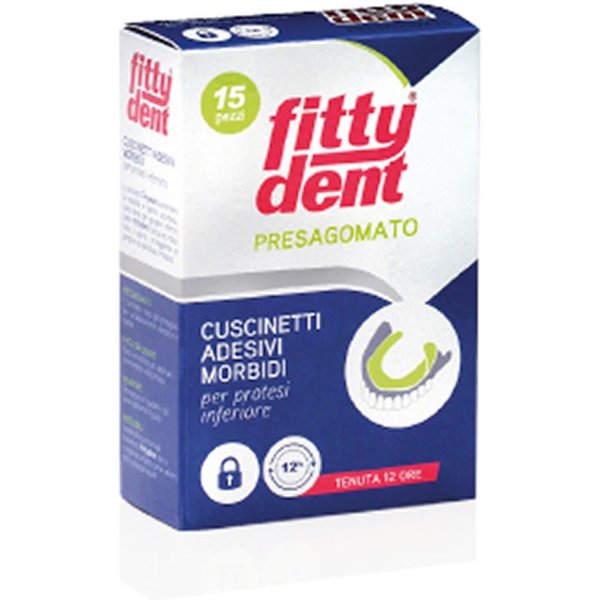 Ideco Fittydent - Cuscinetti Adesivi Morbidi Per Portatori Di Protesi, 15 Pezzi-image