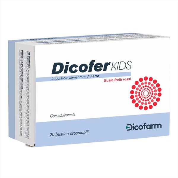 Dicofarm Dicofer Kids Integratore Alimentare Ferro, 20 Bustine Orosolubili-image