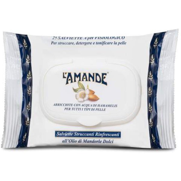 L'amande Salviette Struccanti All'olio Di Mandorle Dolci, 25 Pezzi-image