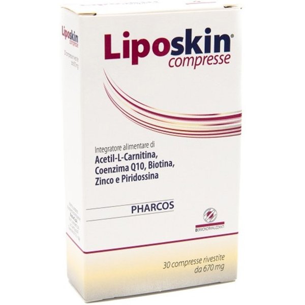 Biodue Pharcos Liposkin - Integratore Alimentare Seborrea Cutanea, 30 Compresse-image