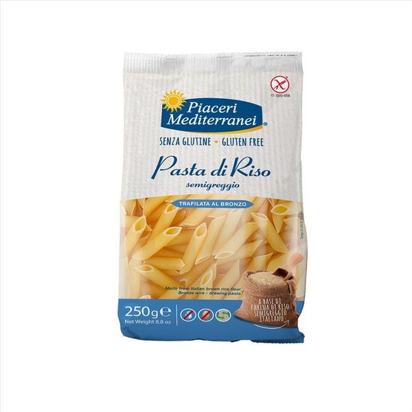 Piaceri Mediterranei Pasta Riso Semigreggio Penne Rigate Senza Glutine, 250 G-image