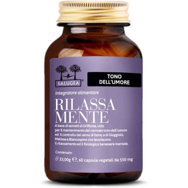 Salugea Rilassa Mente Integratore Buonumore E Lucidità Mentale, 60 Capsule Vegetali-image