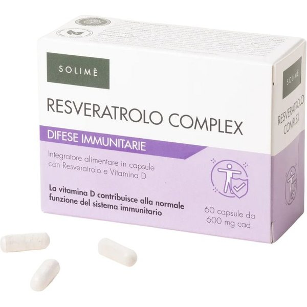 Solimè Resveratrolo Complex Integratore Sistema Immunitario Antiossidante, 60 Capsule-image
