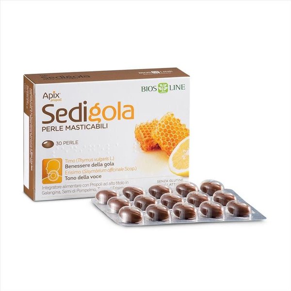 Bios Line Apix Propoli - Sedigola Integratore Alimentare, 30 Perle Masticabili-image