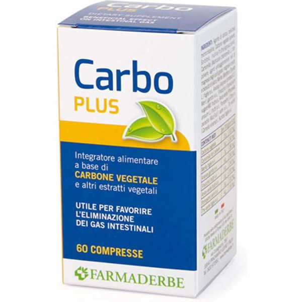 Farmaderbe Carbo Plus Integratore Carminativo E Antispastico, 60 Compresse-image