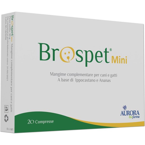 Aurora Biofarma Brospet Mini Mangime Complementare Cani E Gatti, 20 Compresse-image