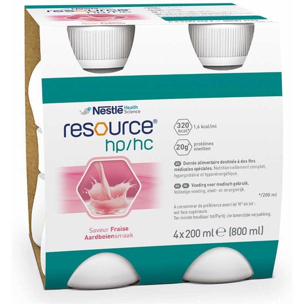 Nestlé Resource - Hp/Hc Bevanda Ipercalorica Fragola, 4 X 200Ml-image