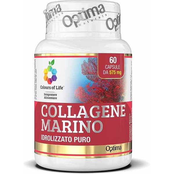 Optima Naturals Colours Of Life - Collagene Marino Integratore Pelle, 60 Capsule-image