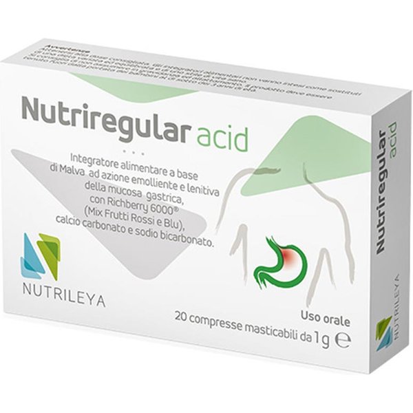 Nutrileya Nutriregular Acid Integratore Alimentare, 20 Compresse Masticabili-image
