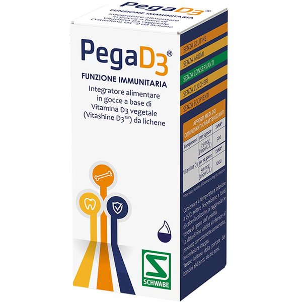 Schwabe Pharma Pegaso - Pegad3 Integratore Di Vitamina D3 In Gocce, 20Ml-image