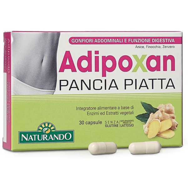 Naturando Adipoxan Pancia Piatta Integratore Alimentare, 30 Capsule-image