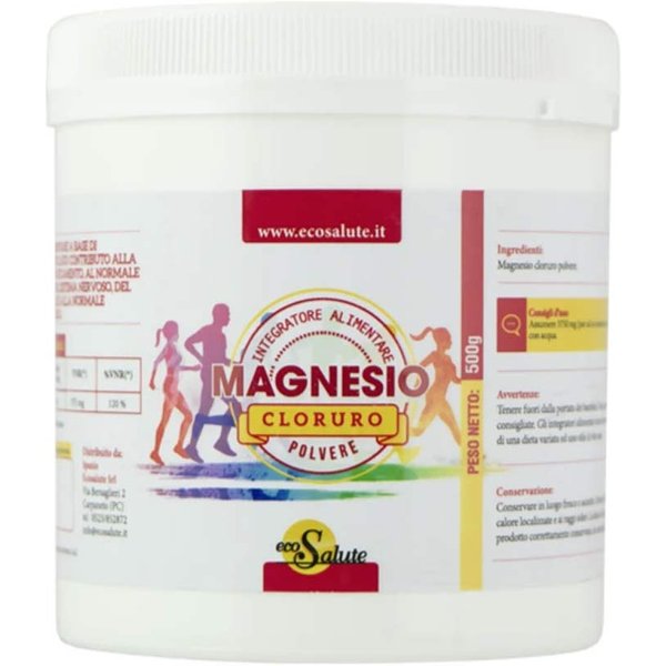 Ecosalute Magnesio Cloruro Polvere Integratore Puro, 500G-image