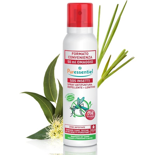 Puressentiel Sos Insetti - Spray Antipuntura Repellente E Lenitivo Contro Gli Insetti, 200 Ml-image